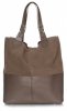 Kožené kabelka shopper bag Genuine Leather zemitá 605
